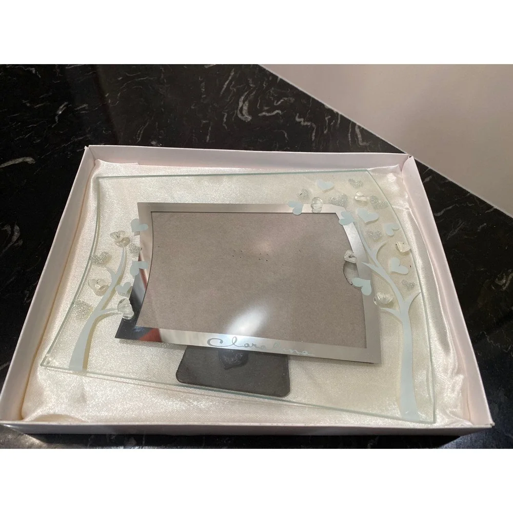 Vintage Italian Glass Photo Frame Claraluna 8